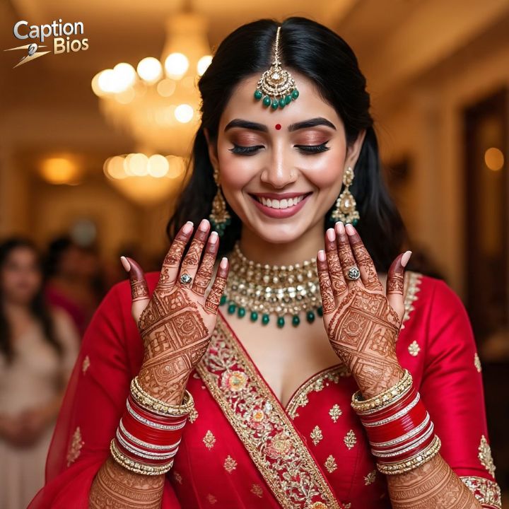 Beautiful Mehndi Captions for Brides