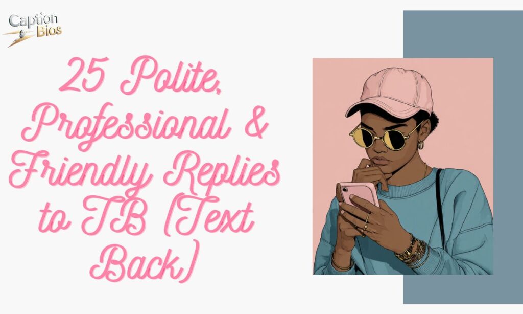 25 Polite, Professional & Friendly Replies to TB (Text Back)