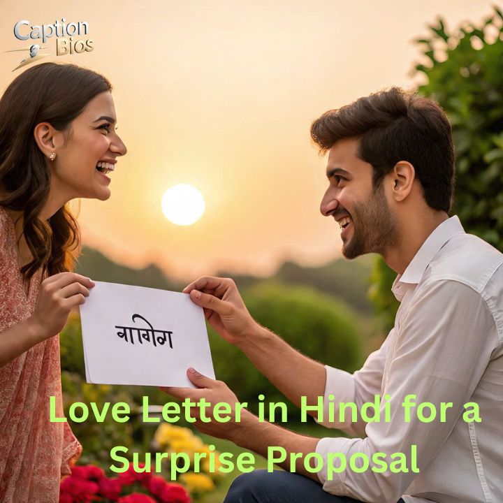 Love Letter in Hindi for a Surprise Proposal