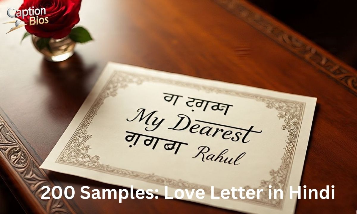 200 Samples: Love Letter in Hindi